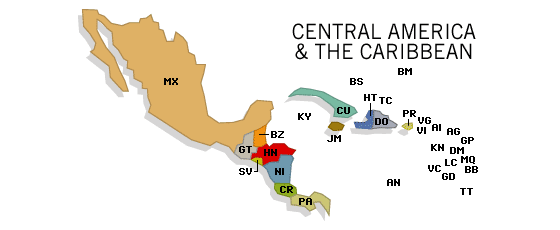 Central America map