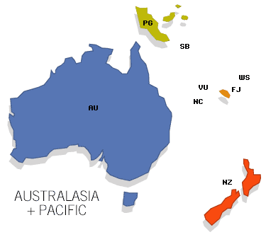 Australasia map