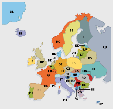 Europe map