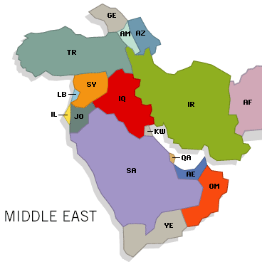 Middle East map